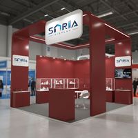 Nouveau design, vente en gros, publicité, stand d'exposition moderne 10x20, boîte à lumière personnalisée, toile de fond pour salon professionnel, stand d'exposition