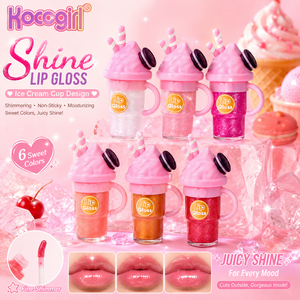 Kocogirl Lucidalabbra Brillante con Design a Gelato, Non Appiccicoso, Idratante, Glitterato <span class=keywords><strong>per</strong></span> Ragazze - Product Image 3