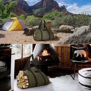Free Sample Durable Firewood Tote for Portable and Convenient Storage for Outdoor Camping Firewood <b>Log</b> <b>Carrier</b> Bag - Product Image 6