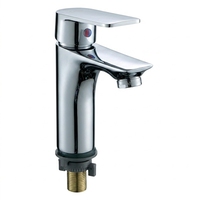 Robinet de lavabo chromé - Robinet de lavabo à eau froide de haute qualité à double usage pour salle de bain