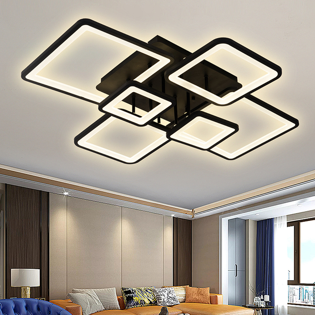 Smart Remote Control Living Room Design Home Ceiling Indoor Decorative Modern Fixtures Acrylic Chandelier Led Ceiling Lights