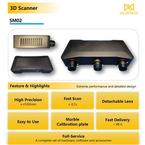 Scanner 3D XX3DTECH XX3DSM02s à lumière structurée, moteur optique 8MP 12MP 1280x720P pour la numérisation de formes de chaussures et la rétro-ingénierie - Product Image 4