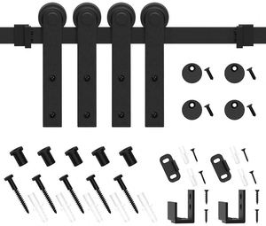 ชุดอุปกรณ์ประตูบานเลื่อนคู่ขนาด 6 ฟุต รุ่น Super Mini รูปตัว I สำหรับตู้ทีวีขนาดเล็ก ตู้เสื้อผ้า ตู้เก็บของ ติดตั้งง่ายด้วยสกรู - Product Image 6