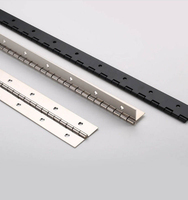 100 charnières piano argentées en acier inoxydable de 0,3 mm d'épaisseur, charnières continues et charnières piano pour porte, boîte à outils