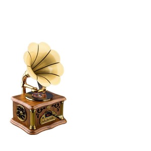 Reproductor de Audio con Carga Exclusiva <span class=keywords><strong>para</strong></span> Transmisión en Vivo, Estilo <span class=keywords><strong>Tocadiscos</strong></span> Retro de Madera, Mini Altavoz con Control Remoto - Product Image 5