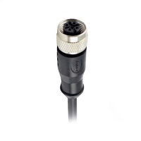 Connecteur de capteur automobile femelle droit étanche IP67 personnalisé 3 4 5 8 12 17 broches avec assemblage de câble M12