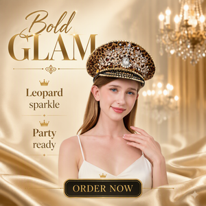 Sombrero de Capitán Steampunk con Pedrería y Logotipo Personalizado, Ideal para el Carnaval de <span class=keywords><strong>Binche</strong></span> y el Desfile de Plumas, MOQ Bajo - Product Image 1