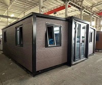 Conteneur mobile préfabriqué de 40 pieds, 20 pieds, 30 pieds, stabilisé, extensible, avec cuisine intégrée, pour habitation et expédition, maison portable