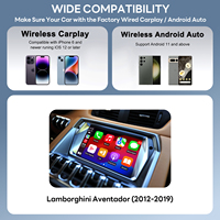 Interface sans fil CarPlay et Android Auto pour Lamborghini Aventador, écran 7 pouces, 2012-2019