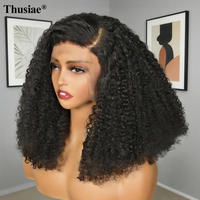 Perruque Bob 13x4 Deep Wave sans colle, cheveux humains brésiliens, prête à porter, bouclée, densité 250, transparente pour la dentelle et les baby hair