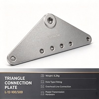 Plaque de connexion triangulaire L-12-100/500, plaque de liaison en acier de 6,2 kg pour raccordement de ligne de transmission aérienne