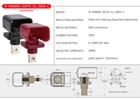 6061 barre omnibus en aluminium 200A connecteur carré de courant boulon de borne connecteur d'onduleur connecteur de fil pour batterie au Lithium