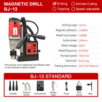 Vente flash - Perceuse magnétique BJ-13, perceuse magnétique portable de 13 mm, base magnétique robuste pour le perçage de plaques métalliques