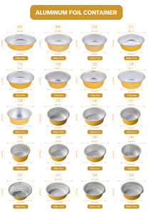 Conteneur en aluminium doré de qualité alimentaire recyclable de 520 ml, 620 ml, 720 ml avec couvercle, emballage alimentaire en métal, <span class=keywords><strong>vaisselle</strong></span> en aluminium - Product Image 5