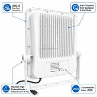 Lampe LED extérieure IP65 100W 15000lm avec cadre en aluminium blanc pour enseigne