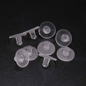Bouchons d'oreille ronds transparents en silicone, accessoires pour la fabrication de boucles d'oreilles, lot de 5000 pièces - Product Image 2