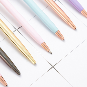 Nducjh — <span class=keywords><strong>stylo</strong></span> à <span class=keywords><strong>bille</strong></span> personnalisé et amincissant, en métal, avec grande couronne, pour femmes, cadeau de <span class=keywords><strong>luxe</strong></span> - Product Image 4