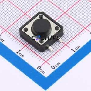 BX-TS-26-121255TT Tactile Switch SMD-4P,12x12mm Switch Single Pole Single Throw Round Button 2.6N Vertical Mount - Product Image 1