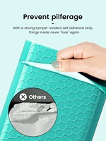 GSSSUSA Enveloppes matelassées à bulles 4x8 pouces, lot de 50, auto-adhésives, taille utilisable 4x7 pouces, pour envoi de bijoux et petites entreprises, couleur Teal