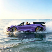 Bateau sportif haut de gamme en fibre de verre avec moteur hors-bord 90/115 CV, vitesse de 50 km/h, idéal pour les loisirs aquatiques en station balnéaire et en parc