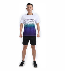 Maillot de badminton personnalisé à motif mosaïque craquelé, dégradé, anti-transpiration, doux pour la peau, séchage rapide, tenue d'entraînement d'équipe, faible MOQ accepté - Product Image 4