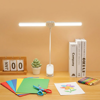 Lámpara de Escritorio con Clip USB C de 4000 mAh, Luz Dual con 3 Modos de Color y Atenuación Gradual para Compradores Minoristas