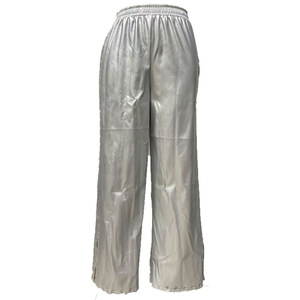 Pantaloni Larghi Casual da Donna Autunno/Inverno in <span class=keywords><strong>Pelle</strong></span> PU con Tasche e Strass, Tinta Unita, Stile Sehe Fashion - Product Image 6