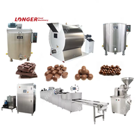 Ligne de production de chocolat à petite échelle, machine de fabrication de barres de chocolat au lait entier en vente en Chine