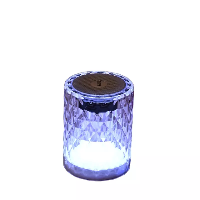 Portable Bluetooth Voice Control Ai Car Speakers Subwoofer Bass Loud Crystal Rgb Led Light Tws Ai Smart Wireless Speaker