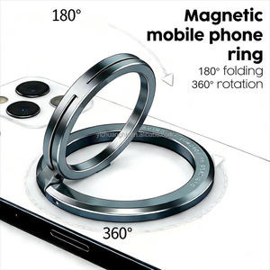 ที่วางโทรศัพท์แบบวงแหวนแม่เหล็ก ปรับหมุนได้ 360 องศา วัสดุอลูมิเนียมอัลลอยด์ ใช้ตั้งโต๊ะได้ พกพาสะดวก ใช้ได้กับโทรศัพท์ทุกรุ่น - Product Image 3