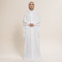 Ensemble de prière Mukena pour femmes, blanc cassé, vêtements modestes, vêtements islamiques