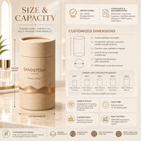 Emballage en tube de papier rigide personnalisé OEM, boîte en carton kraft FSC pour parfums, cosmétiques, bougies, coffrets cadeaux