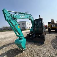 Excavatrice sur chenilles hydraulique Kobelco SK75 d'occasion, engin de terrassement lourd, machine de construction, excavatrice d'occasion à vendre