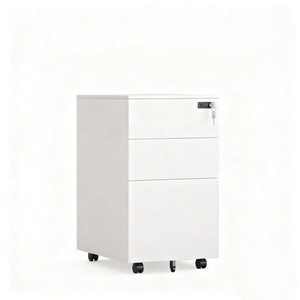 Meuble de classement mobile <span class=keywords><strong>à</strong></span> 3 tiroirs, meuble de rangement métallique mobile pour bureau avec 3 tiroirs - Product Image 1
