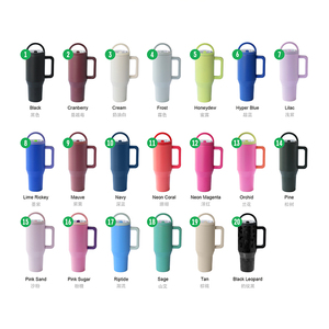 Vaso de 40 oz con asa, tazas con logotipo personalizado, grabado láser, taza de acero inoxidable en blanco - Product Image 6