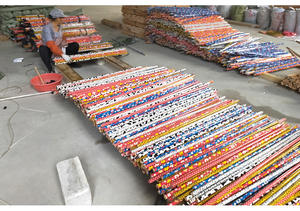 卸売プラスチックハンドル120CM木製鉄スティックカスタマイズプリントコートPVCモップほうきスティック - Product Image 6