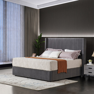 Muebles de Dormitorio Modernos CK305 Hechos a Medida para Hotel, Muebles de Dormitorio en Venta, Cama de Plataforma de Madera y Cuero, Juego de Base de Cama King Size - Product Image 3