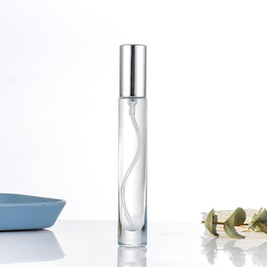 10ml Empty <b>Refillable</b> Round square Transparent Glass <b>Perfume</b> Spray <b>Bottle</b> with Black Gold Silver Sprayer - Product Image 5