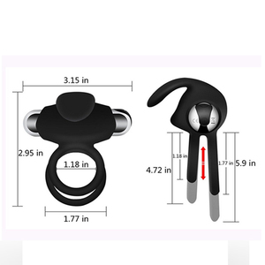 Anillo vibrador para pene con puerto de carga USB para mejorar el rendimiento sexual masculino y controlar el tiempo de eyaculación. - Product Image 5