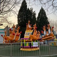 Columpio Personalizable con Movimiento de Salto de Canguro, Máquina de Brincos Comercial para Interiores de Fibra de Vidrio y Acero para Parques de Atracciones