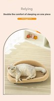 Planche à gratter chat en sisal en forme de canapé résistant à l'usure résistant aux rayures sans perte avec meuleuse à griffes de lit de refroidissement meubles pour animaux de compagnie