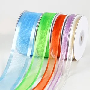 ORGANZA Chiffon Ribbon EDGE GREAT with Double Sided Satin for Weddings Decoration RIBBONS Sustainable Double Face 100% Nylon