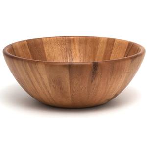 Cuenco de madera grande enorme Acacia <span class=keywords><strong>Bambara</strong></span> ensalada de madera mezclar frutas tazones redondos de estilo - Product Image 1
