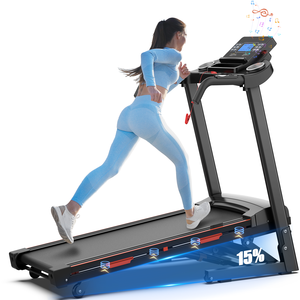 Tapis de course électrique pliable 2,5 CV pour entraînement <span class=keywords><strong>cardio</strong></span> à domicile, avec inclinaison automatique, robuste et puissant, idéal pour la maison et la salle de sport - Product Image 1
