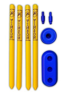 Juego de tocones de cricket de alta calidad con wicket de bolos y soporte diseñado para jugadores serios - Product Image 2