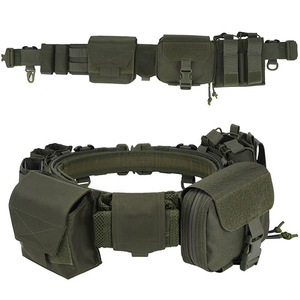 طقم حزام تكتيكي مع وحدة أمان وجيوب متعددة وحافظة مسدس عملية - Product Image 3