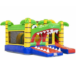 Château gonflable pour enfants avec toboggan, en PVC, combinaison château gonflable et toboggan pour fête de jardin - Product Image 1