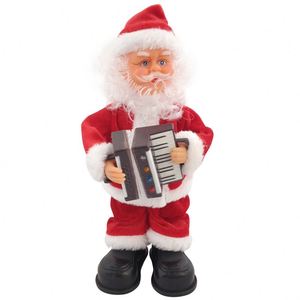 Santa Claus Cantante y Bailarín de Poliéster Ecológico de 23 cm, Funciona con Pilas, Decoración Navideña, Regalo para Niños, Oferta 2023 - Product Image 6