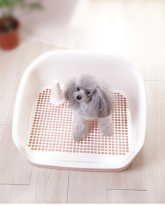 Dog Potty Fence Dog Training Toilet Puppy Dog Potty Tray Puppy Pad <b>Holder</b> with Removable <b>Post</b> and Wall Cover - Product Image 6