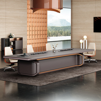 Table de conférence série Lingyu 4800x1400x765 LY-21-22, mobilier de bureau moderne, OEM/ODM, dimensions, couleur et logo personnalisables